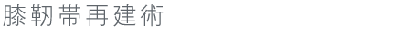 膝靭帯再建術