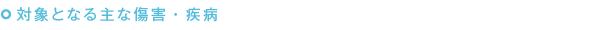 対象となる主な傷害・疾病